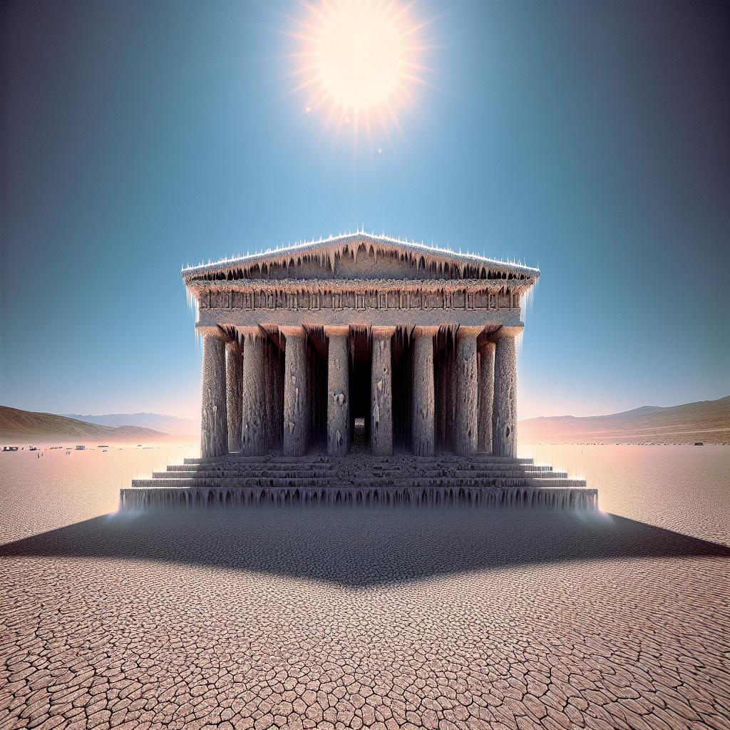 Monument under extreme heat
