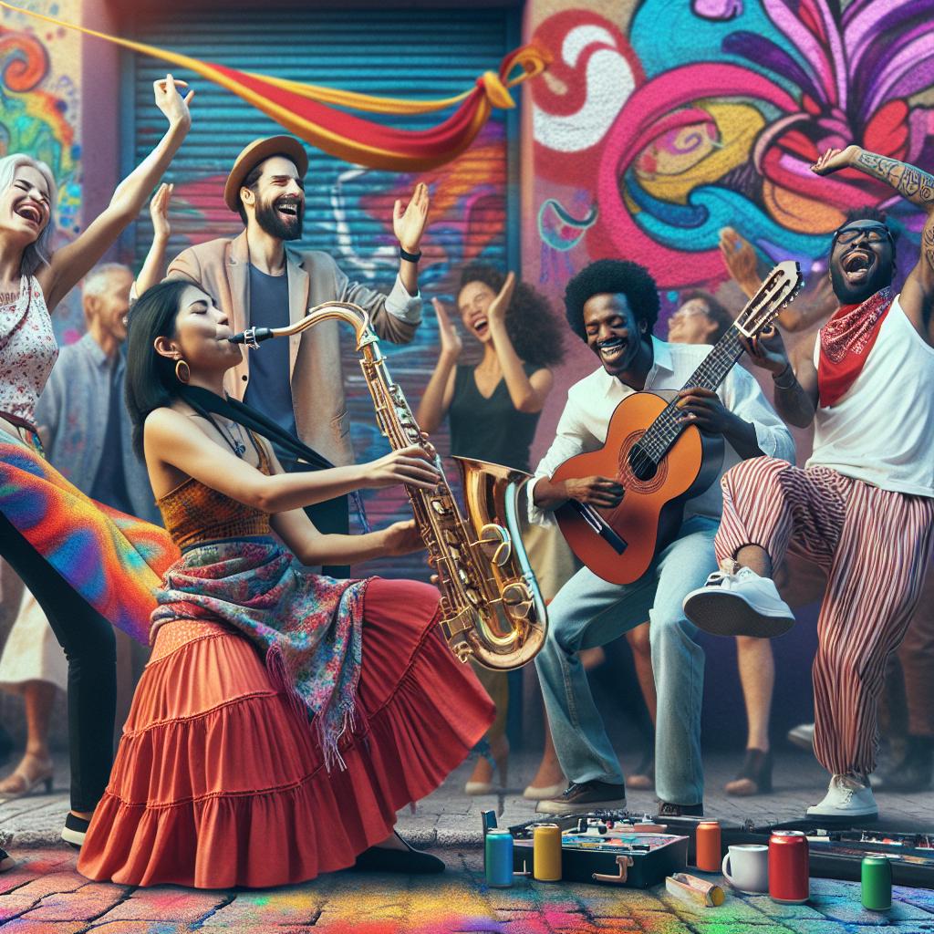 Artistic street celebrations