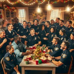 Police at festive home