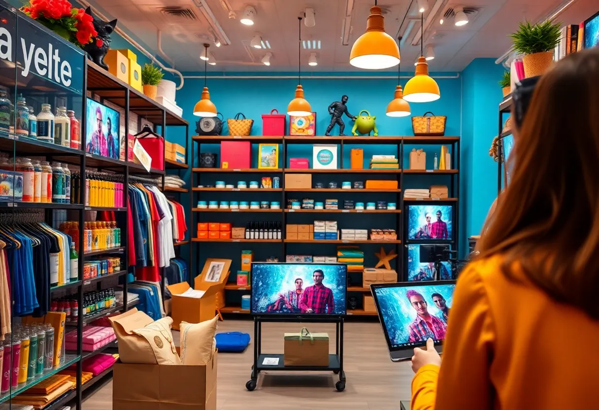 ECommerce store with effective visual marketing elements