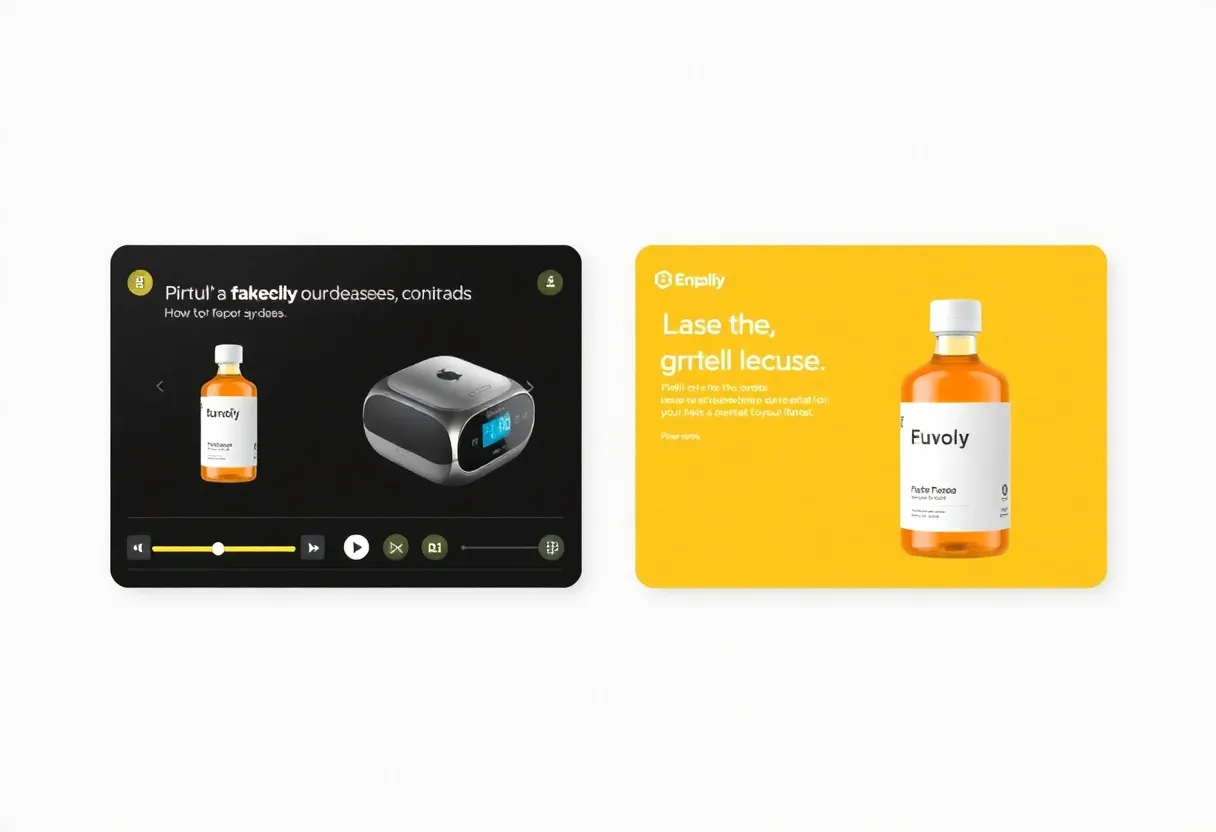 Virtual product showcases with interactive digital elements.