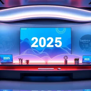 A visual representation of 2025 digital trends for branding and web design.