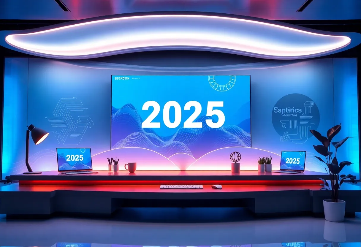 A visual representation of 2025 digital trends for branding and web design.