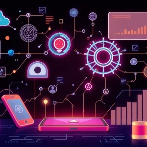 Illustration of AI-driven marketing tools for app marketing