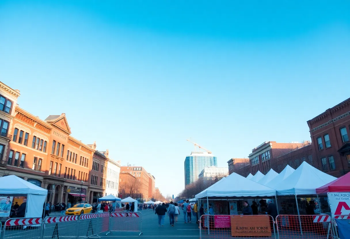 Construction in Ann Arbor during the Art Fair.