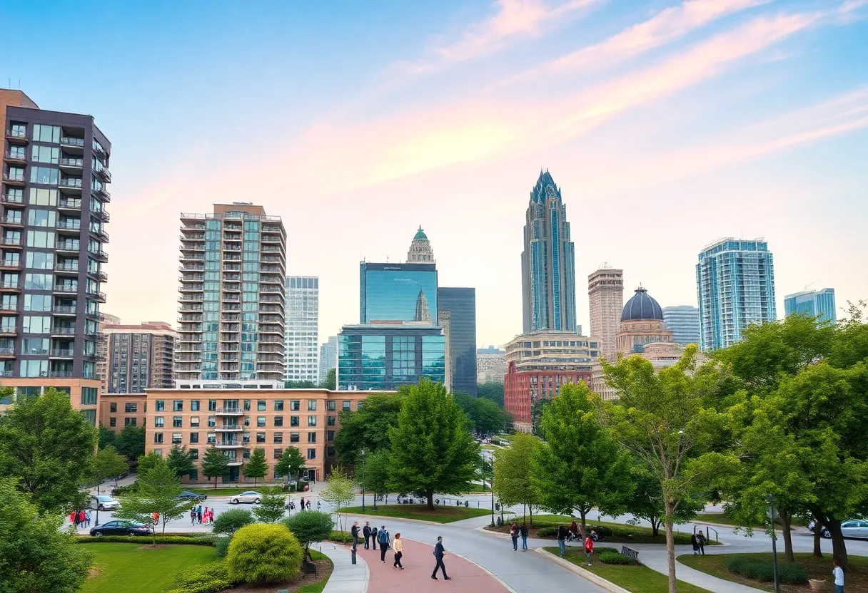 A view of Atlanta's multifamily residences and skyline.