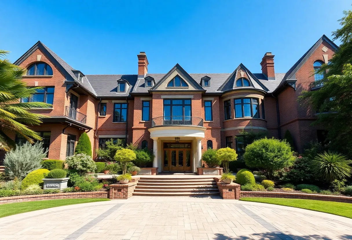 Luxurious interior design of the Auker Mansion post-renovation
