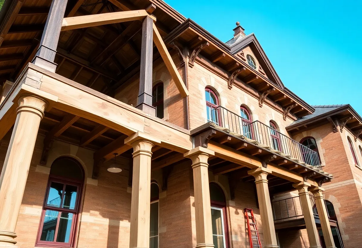 Auker Mansion in Grand Blanc during renovation