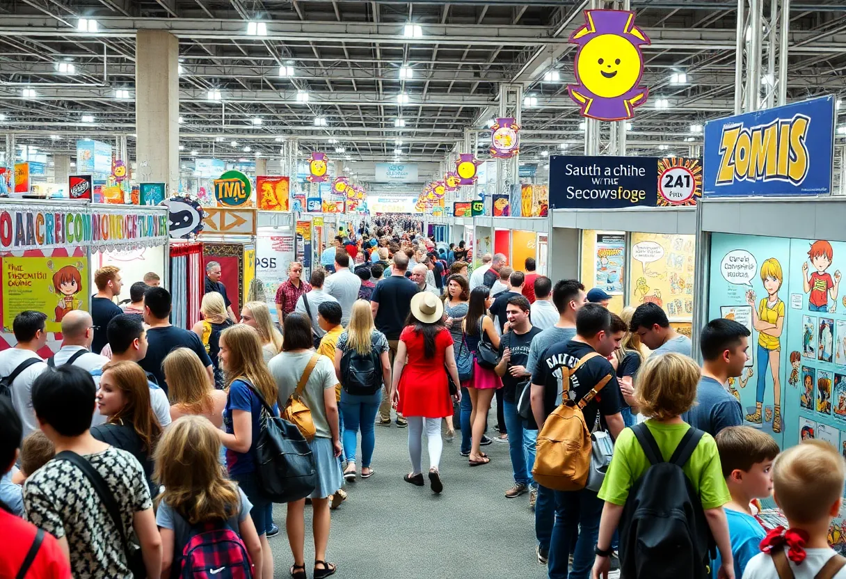 Fans celebrating at the Blue's Clues Reunion at Motor City Comic Con