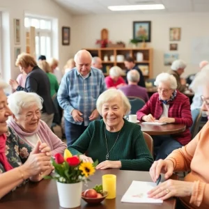 Volunteers helping seniors with home services