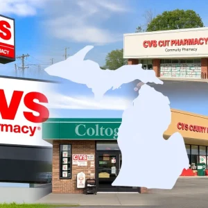 CVS Pharmacy sign in the state of Michigan
