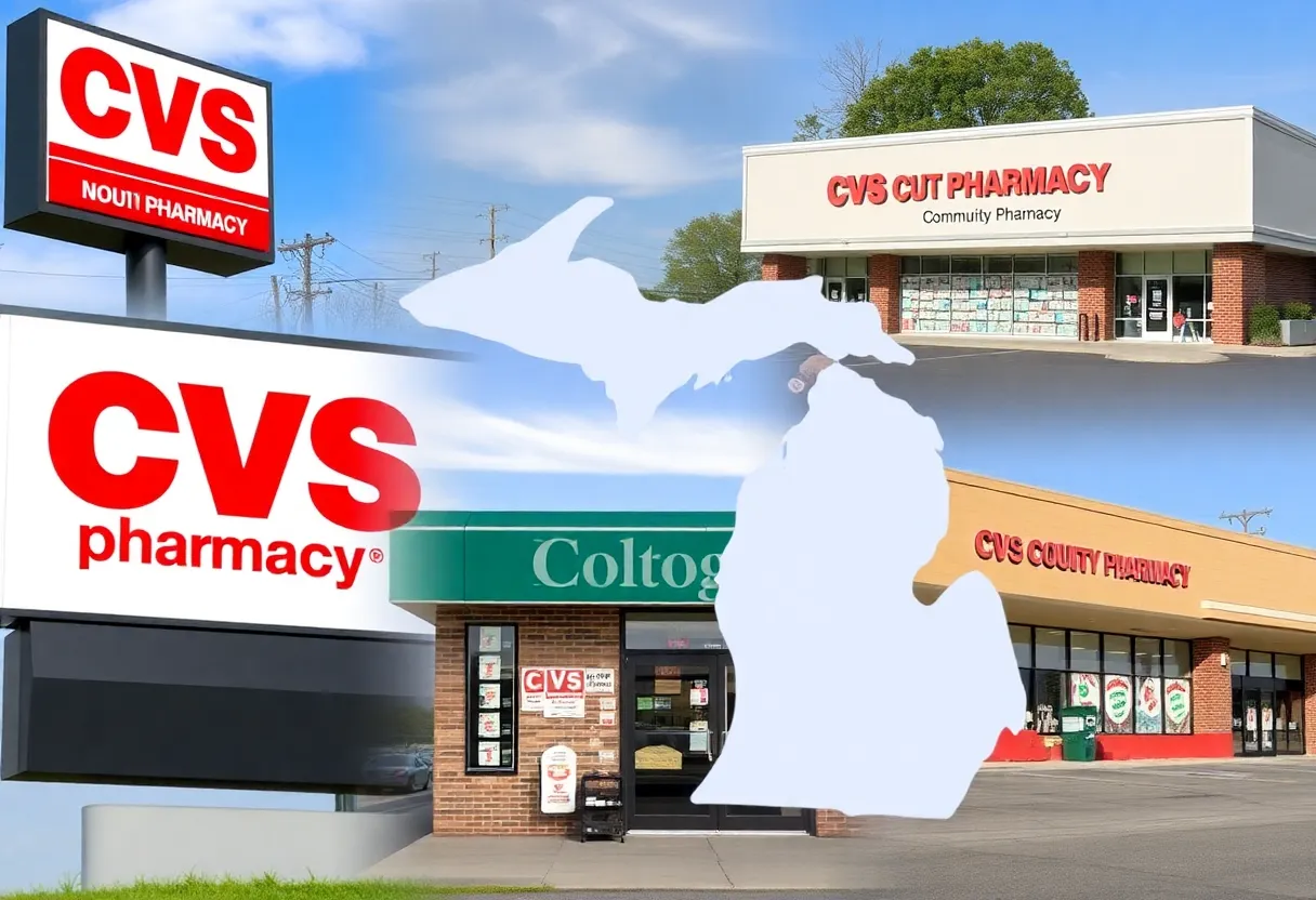 CVS Pharmacy sign in the state of Michigan