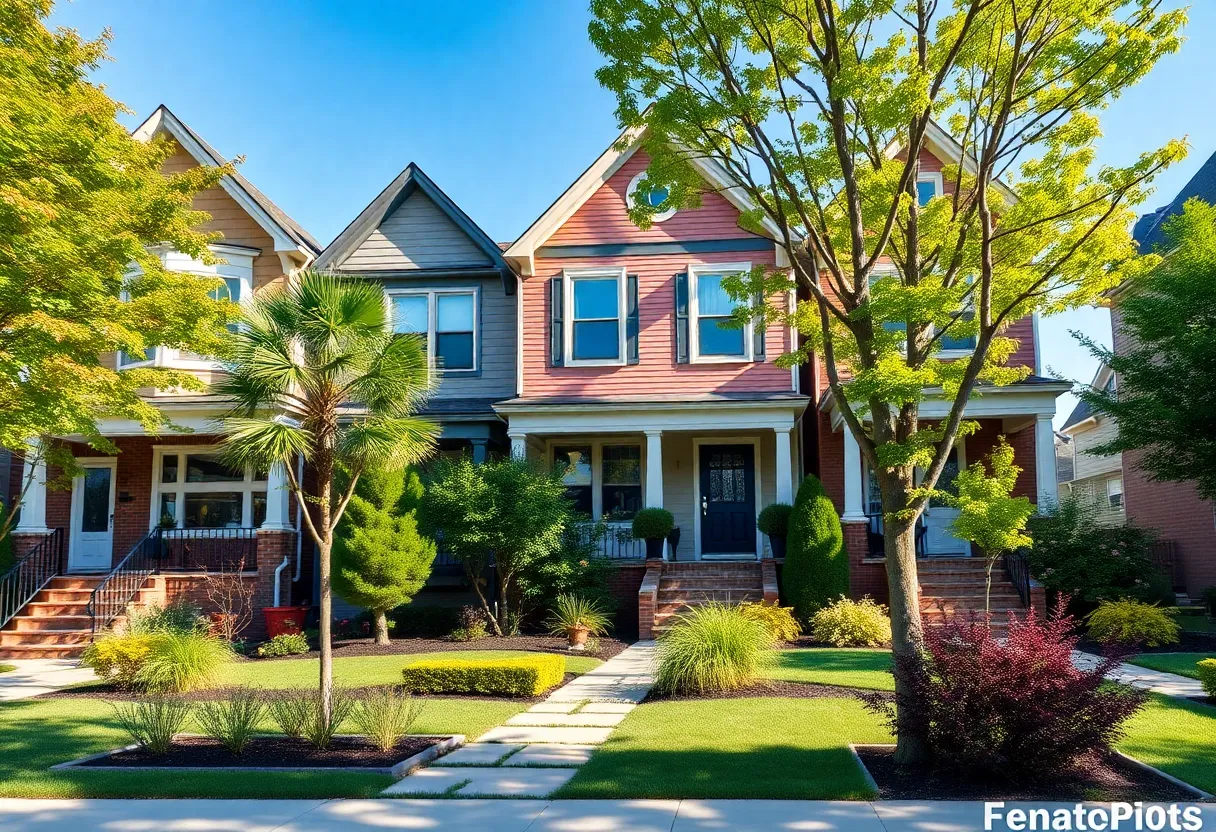 Modern renovated homes in Detroit showcasing new designs and landscaping.