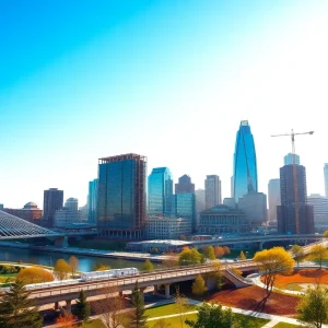 Visual representation of Detroit's transformation with construction projects.