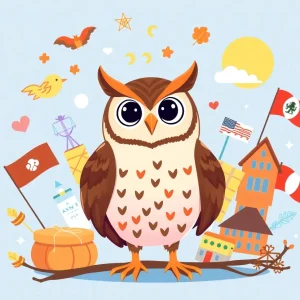 Duolingo mascot Duo the owl promoting language learning.