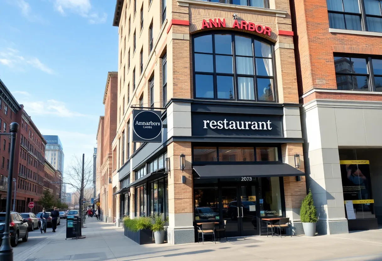 Exterior view of Echelon Kitchen & Bar in Ann Arbor