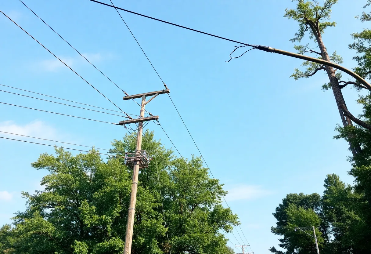 Tree trimming and electric power lines in Michigan