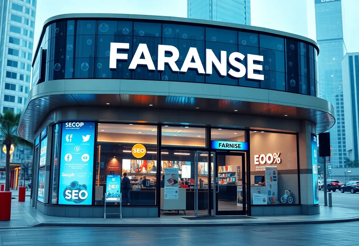 Visual representation of franchises embracing digital marketing in 2025.