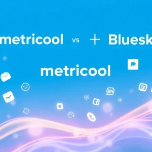 Visual representation of Metricool and Bluesky integration