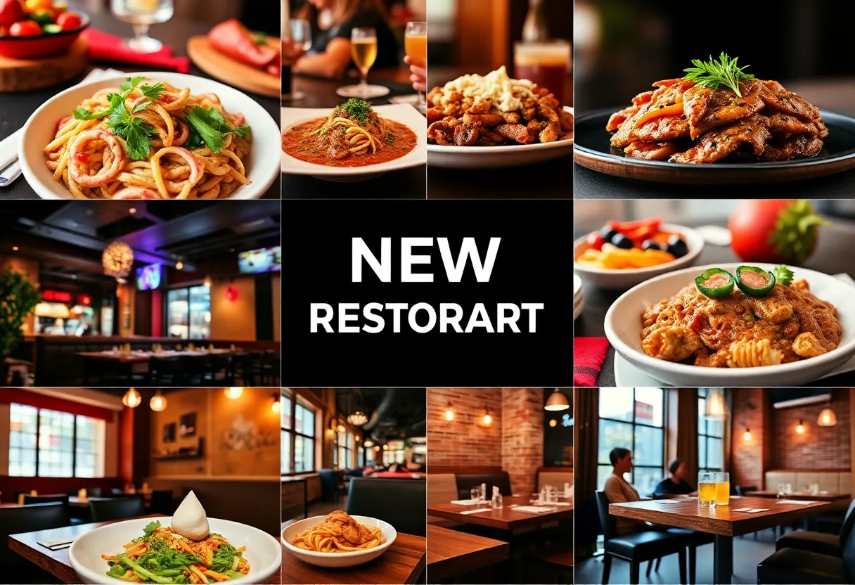 Collage of new restaurants in Metro Detroit