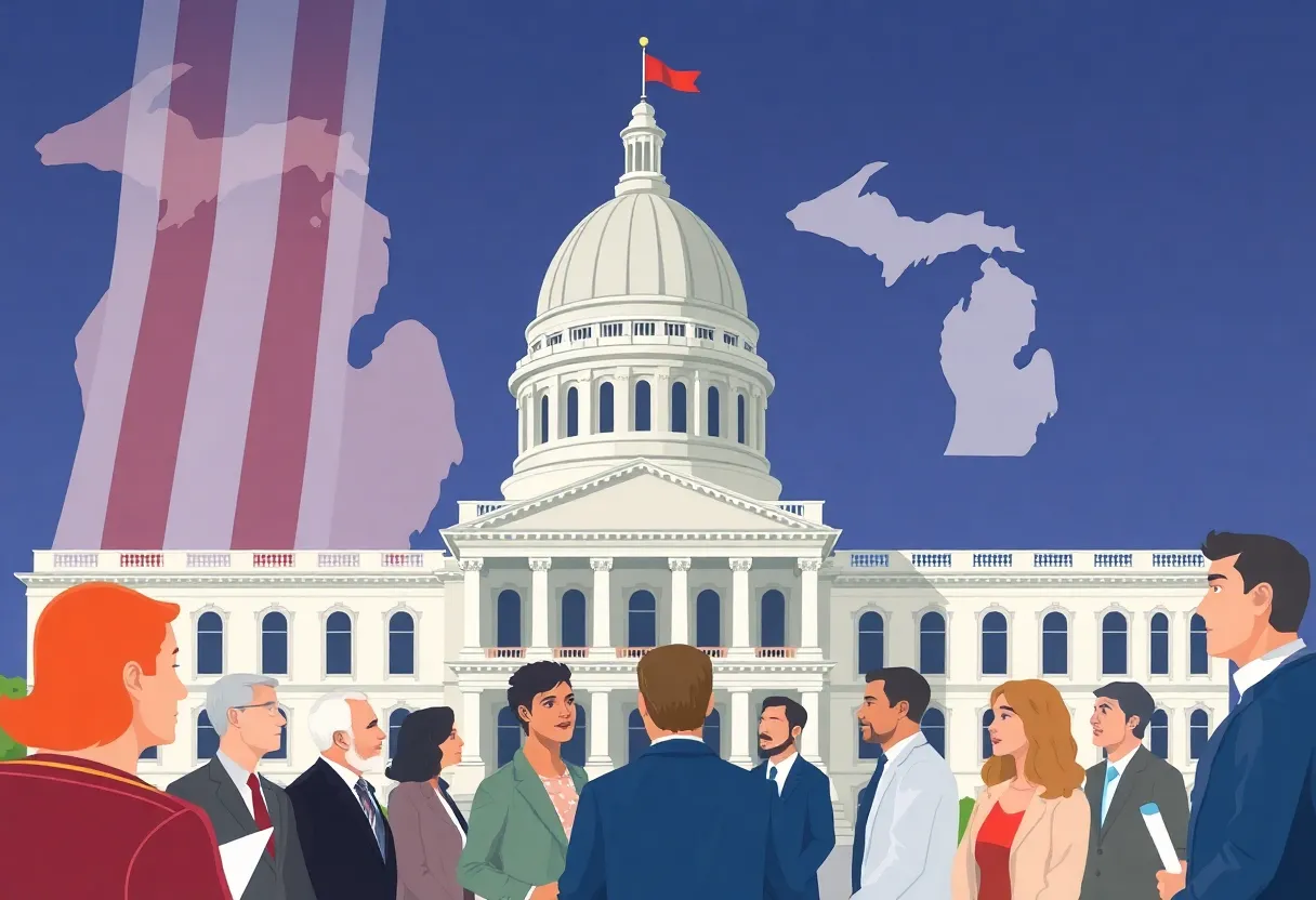 Michigan House legislative session discussing tipped wages