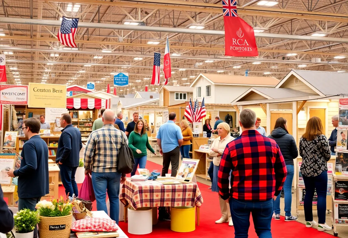 Exhibitors and attendees at the Novi Home Show 2025 exploring home improvement ideas.