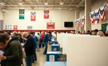 Voters at a polling station during South Carolina elections