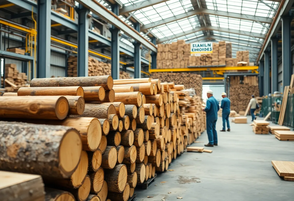 New manufacturing facility of Precision Hardwoods in Onaway, Michigan