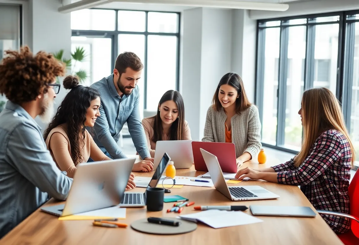 Publicis Media and Dysrupt team members collaborating on digital marketing strategies
