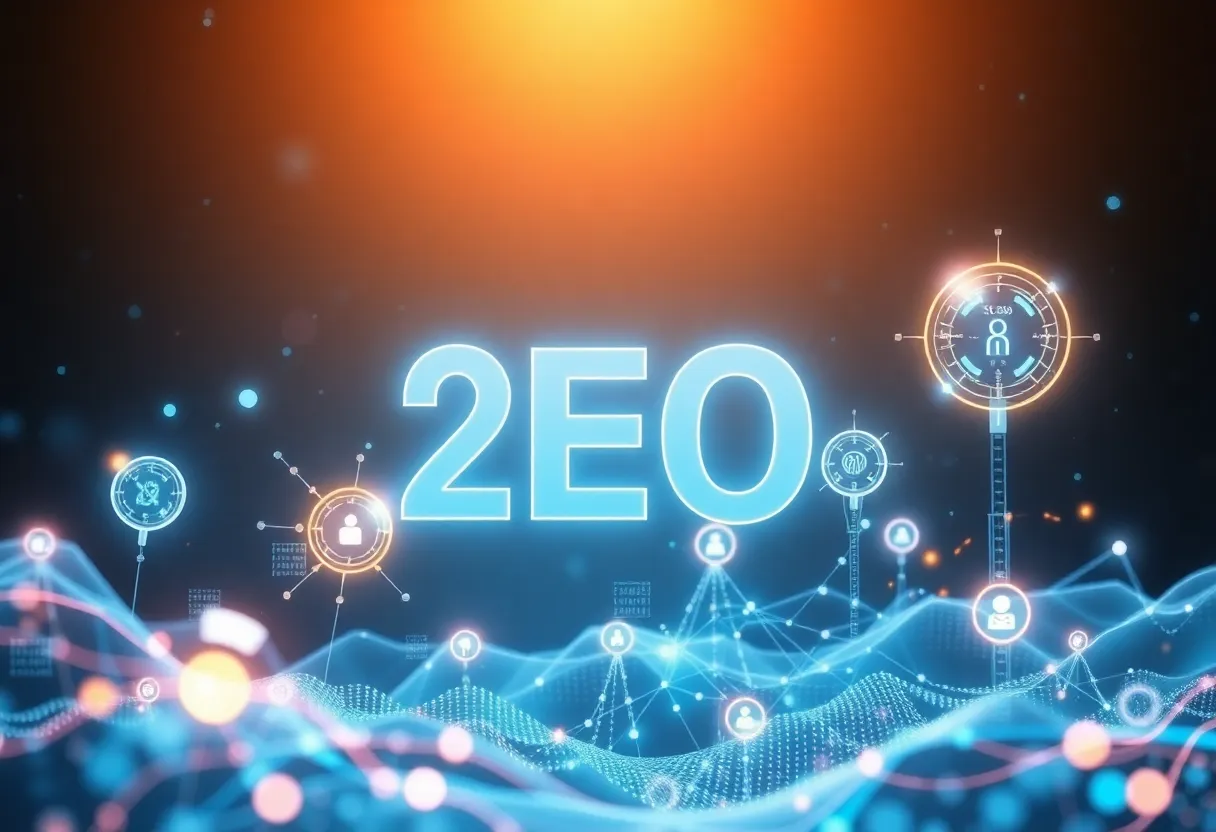 A visual representation of the future SEO landscape with AI and user engagement elements