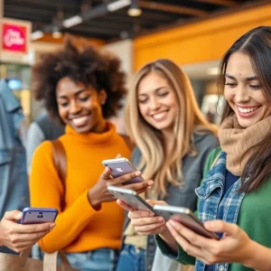 Consumers engaging in social media commerce