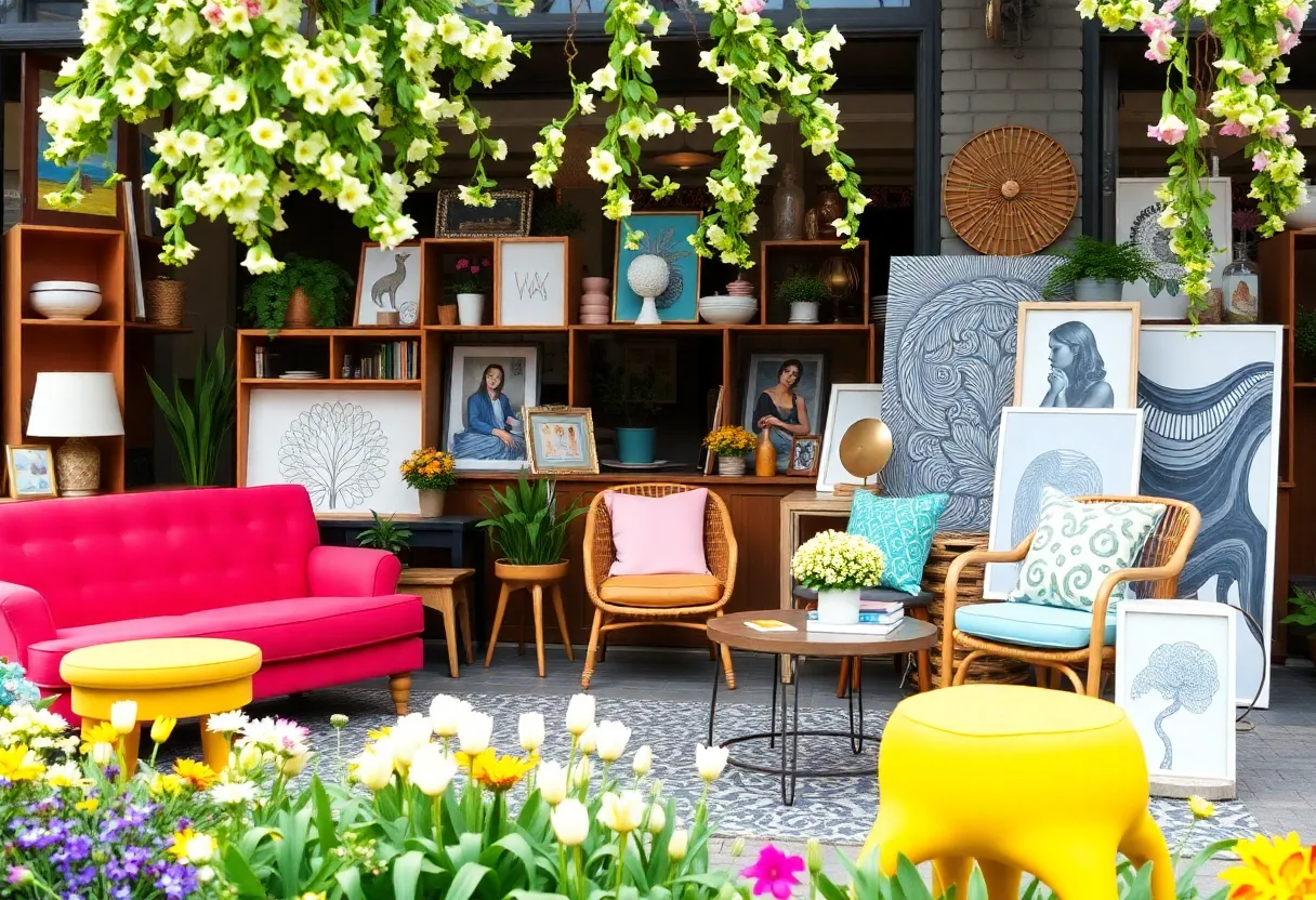 Vibrant spring design elements in Detroit