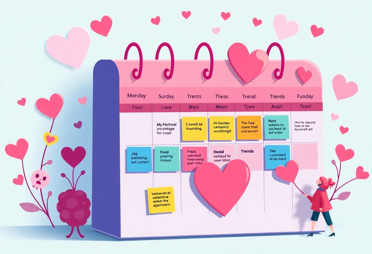 An illustrated marketing calendar showcasing TikTok’s 2025 seasonal trends.