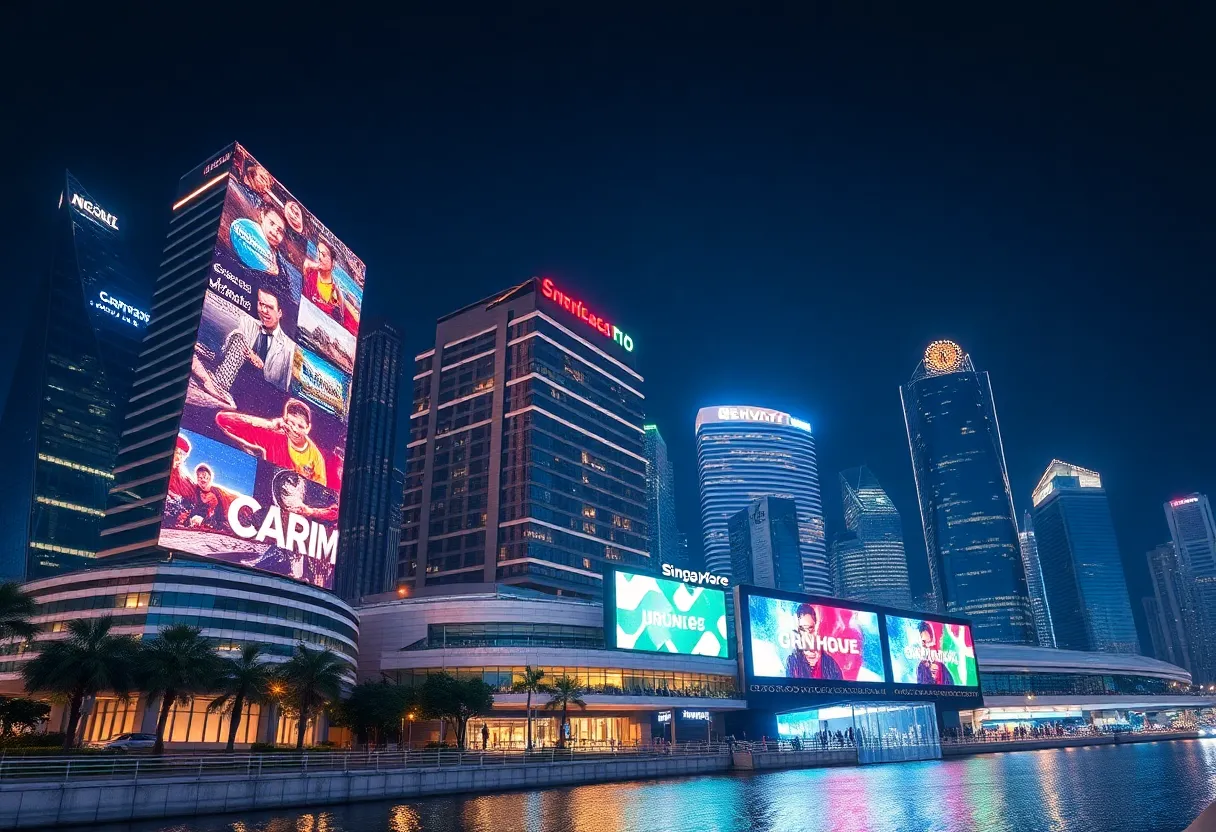 Digital marketing landscape in Singapore representing VCI Global's expansion.