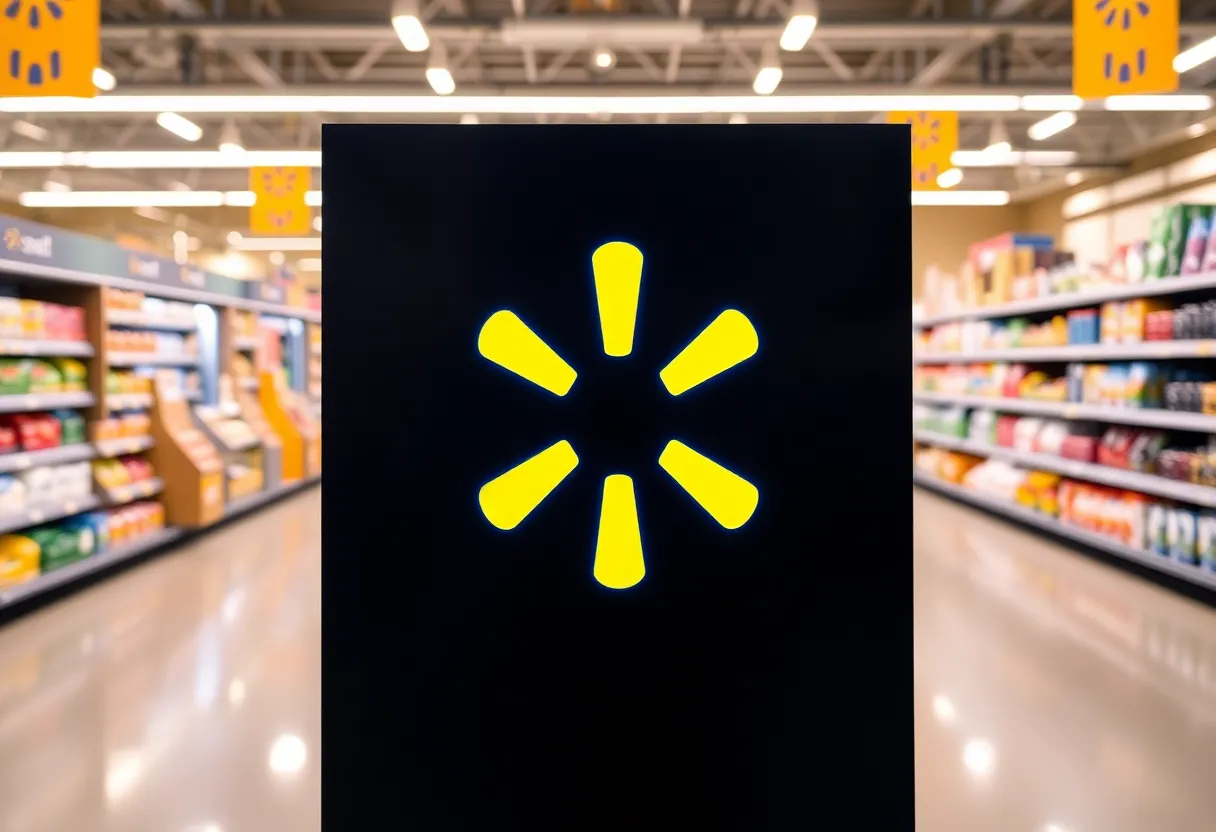 The freshly redesigned Walmart logo in a modern font
