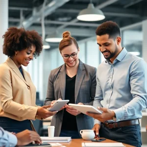 B2B marketers collaborating on technology integration