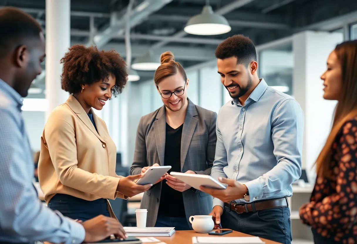 B2B marketers collaborating on technology integration