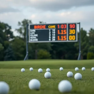 Golf course during a charity event for children's healthcare