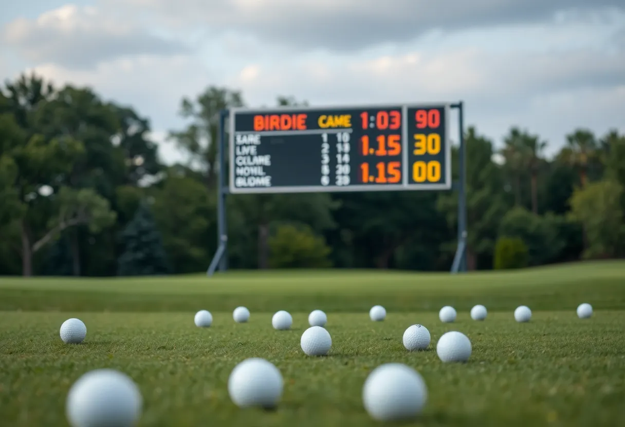 Golf course during a charity event for children's healthcare