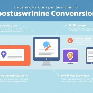 Graphic illustrating online conversion strategies for 2025