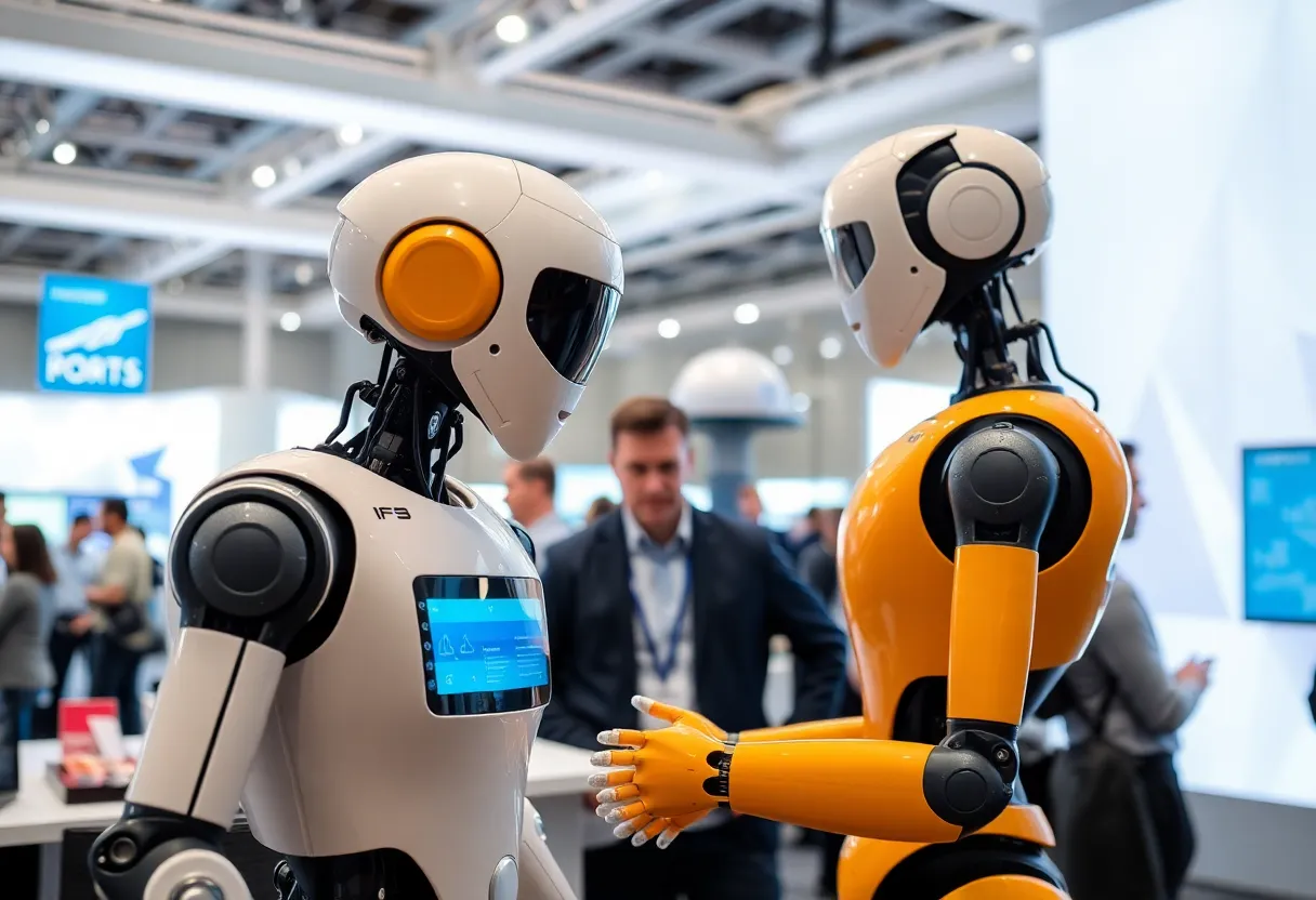 Demonstration of collaborative robots at the Novi conference