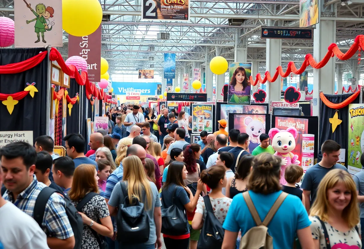 Fans enjoying the Blue's Clues reunion at Motor City Comic Con
