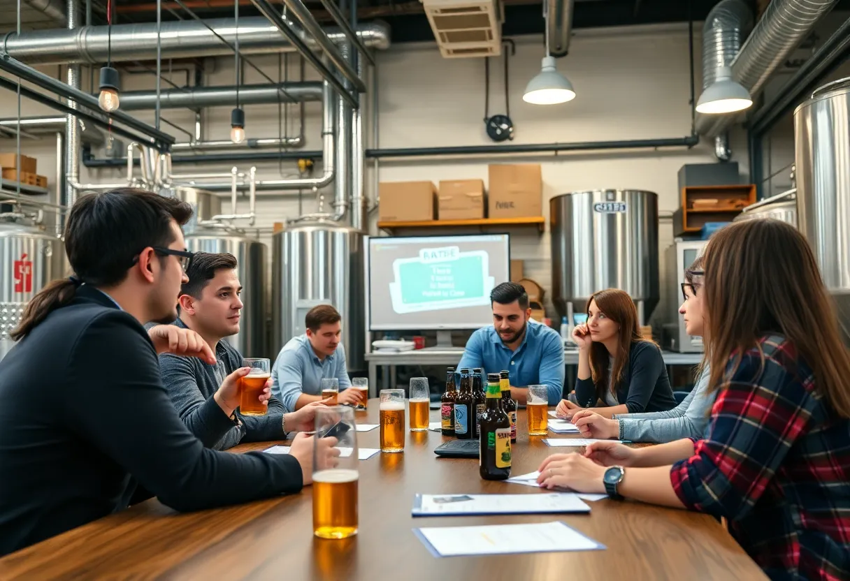 Participants engaging in a digital marketing course for craft breweries