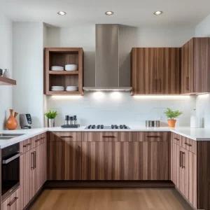 Custom kitchen cabinets designed for modern functionality and style.
