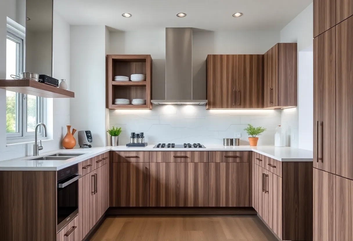 Custom kitchen cabinets designed for modern functionality and style.