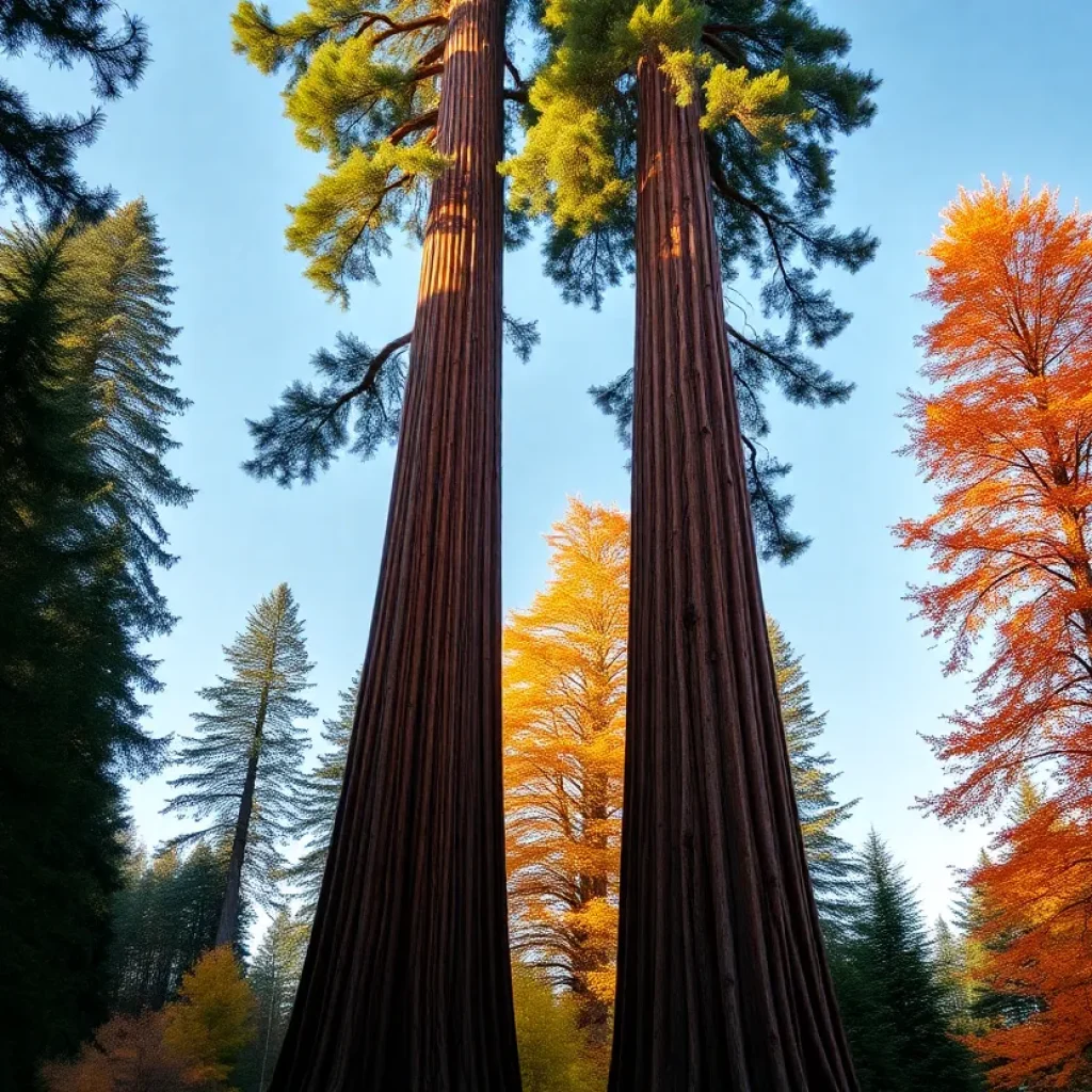 Dawn redwood tree in Beal Botanical Garden at Michigan State University