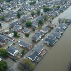 Homeowners discussing renovation plans post-flood