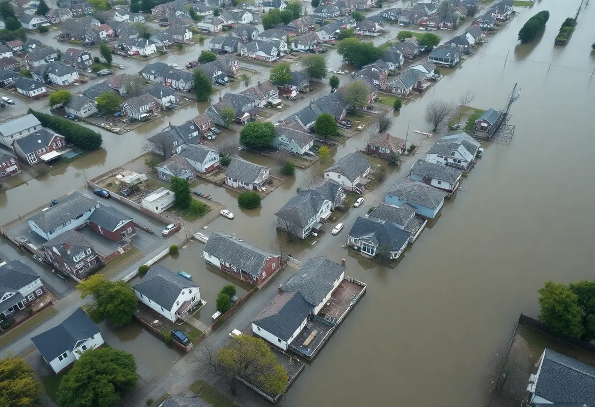 Homeowners discussing renovation plans post-flood