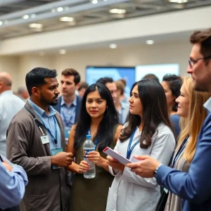 Attendees at the DIA 2025 Global Annual Meeting engaging in discussions