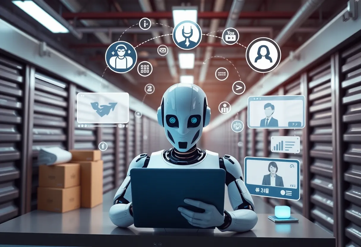 Graphic showcasing digital marketing trends for self-storage businesses in 2025